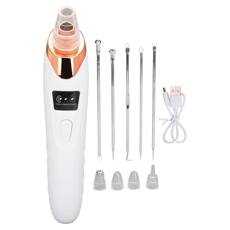 Korazi™ Precision Blackhead Remover Vacuum – Rechargeable Pore Cleaner with Multi-Level Suction & Extraction Kit