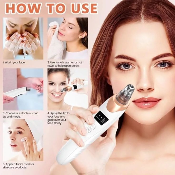 Korazi™ Precision Blackhead Remover Vacuum – Rechargeable Pore Cleaner with Multi-Level Suction & Extraction Kit