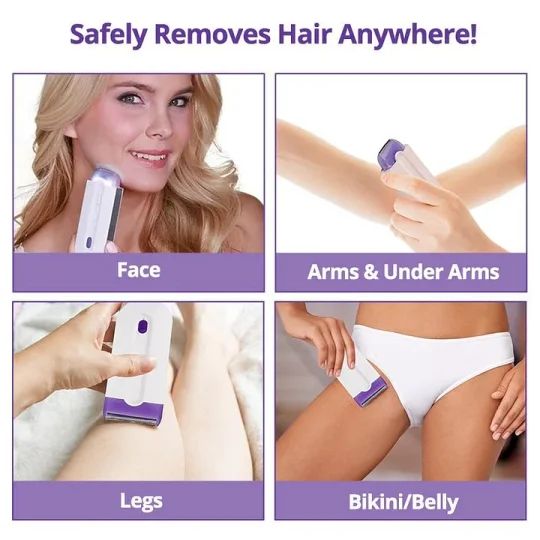 Korazi Finishing Touch™ Rechargeable Facial & Body Hair Remover – Painless, Portable & Skin-Safe
