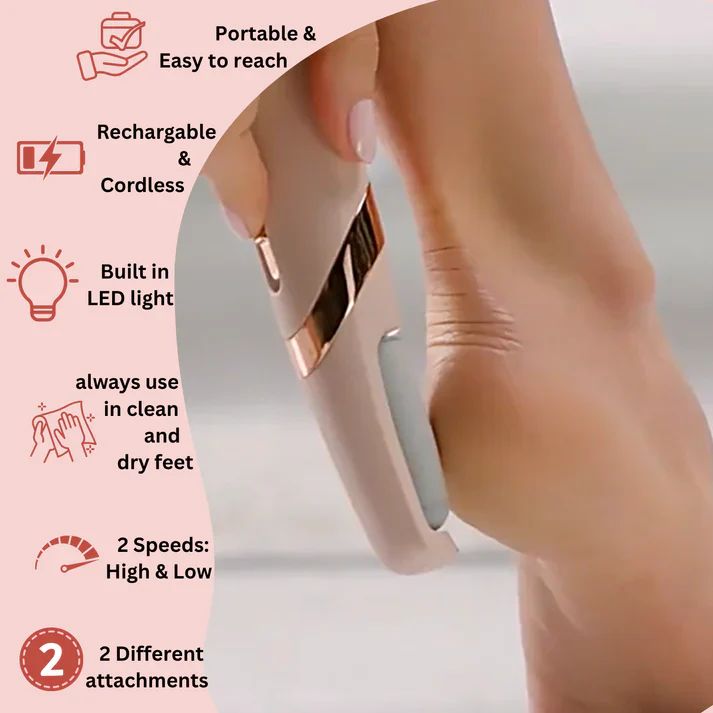 Korazi™ Precision Electric Pedicure Pro — Rechargeable Callus Remover & Foot Care Device